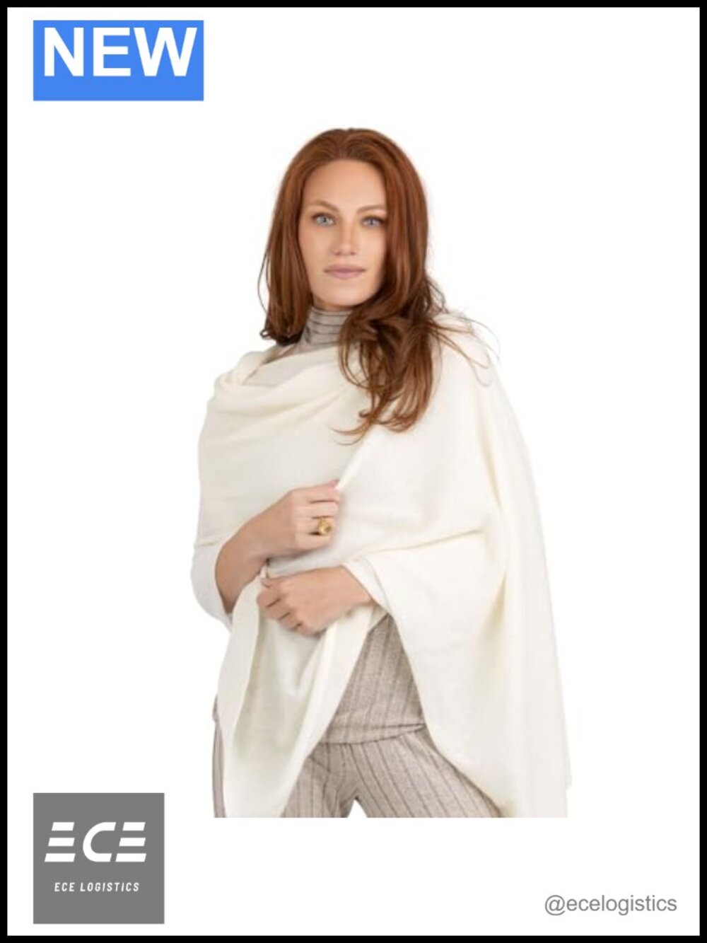 Cashmere Wrap Scarf Soft Knitted Shawl Travel Accessory for Women